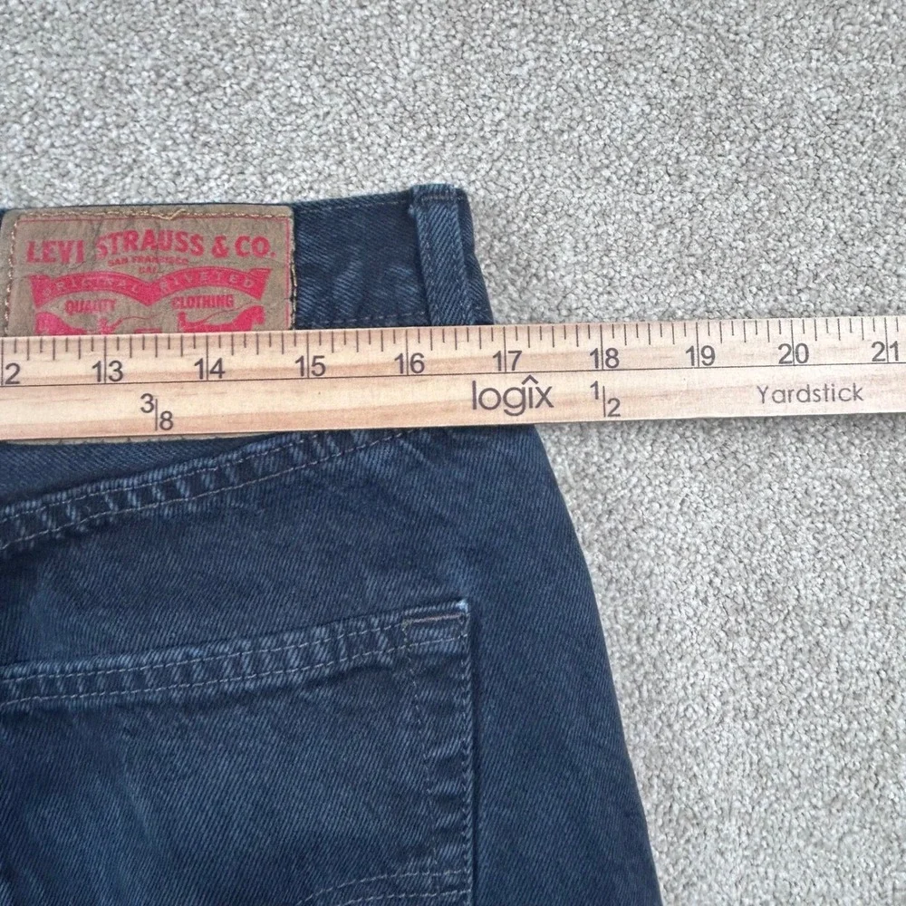 Levis 501 Original Fit Jean Mens 33x32 Faded Black Straight Leg Button Fly 00501